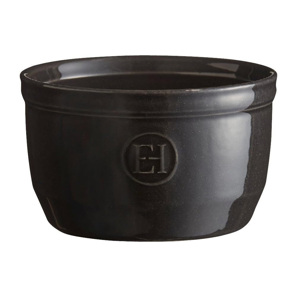 Emile Henry 10cm Ceramic Ramekin Dessert/Brulee Baking Set Dish Charcoal (2 Pieces) — image 2