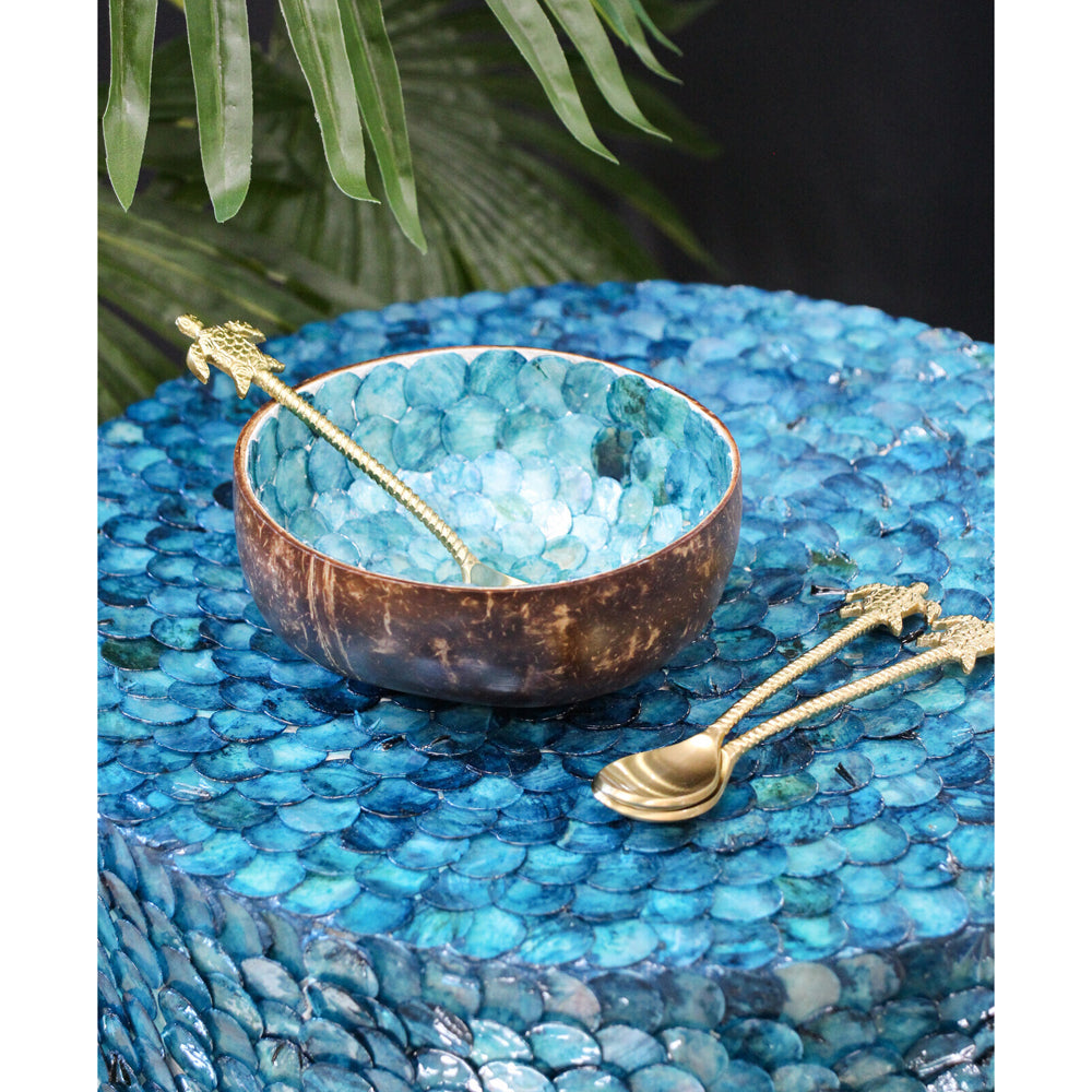 LVD Shell Corfu 13cm Decorative Coco Capiz Bowl Container Home Tabletop Round (2 Pack) — image 4
