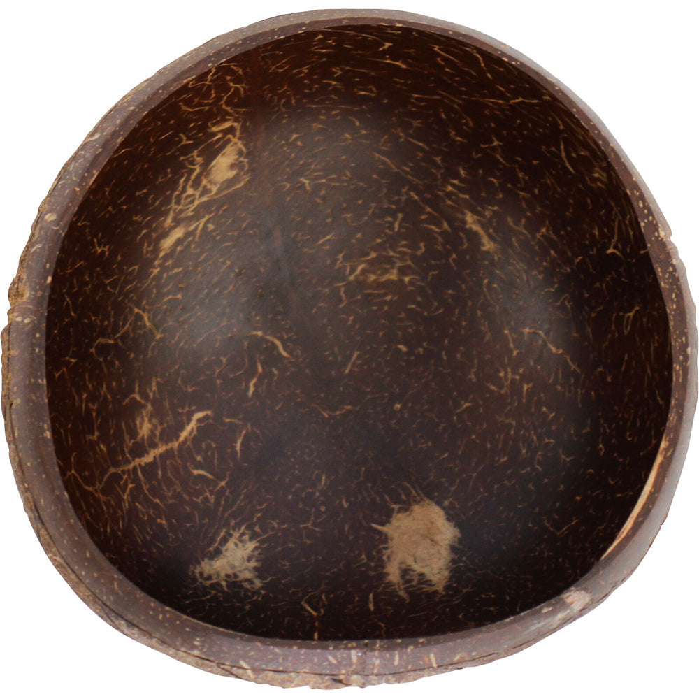 LVD Coconut 13cm Bowl Carved Round Home/Dining Decorative Display Boho Dish Brown (2 Pack) — image 4
