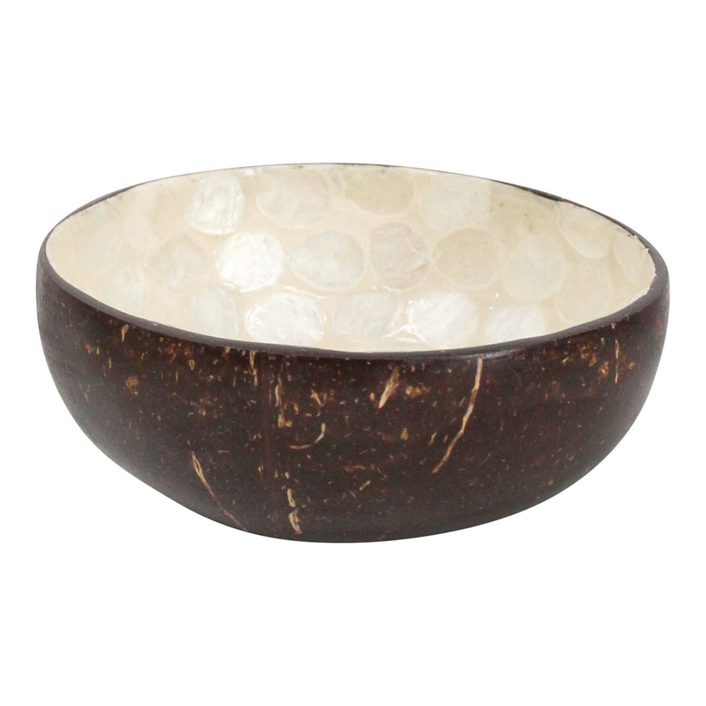 LVD Ivory Pebble 13cm Decorative Coco Capiz Bowl Container Home Tabletop Decor Round
