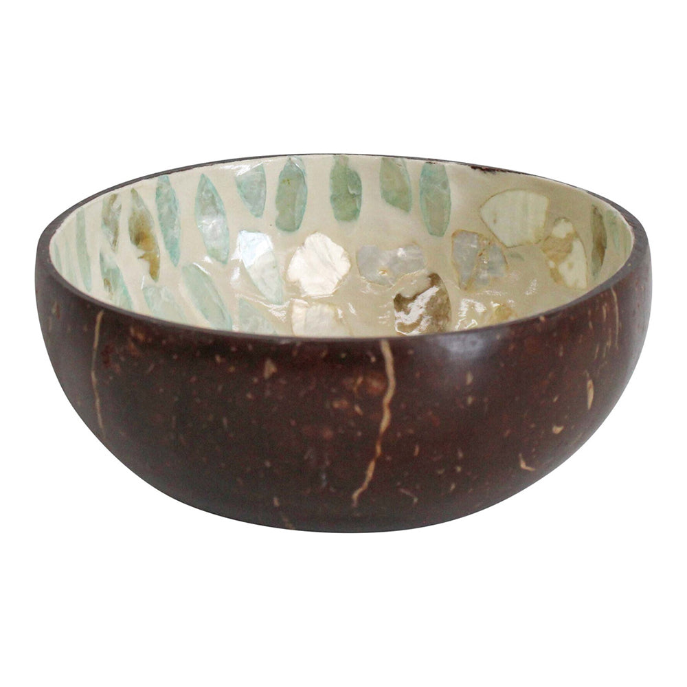 LVD Chrysanthemum 13cm Decorative Coco Capiz Bowl Container Home Desk Decor Round (2 Pack) — image 2