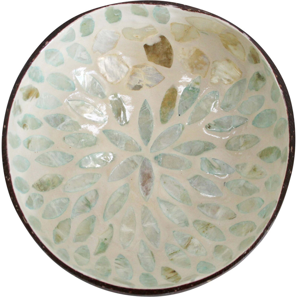 LVD Chrysanthemum 13cm Decorative Coco Capiz Bowl Container Home Desk Decor Round (2 Pack) — image 3