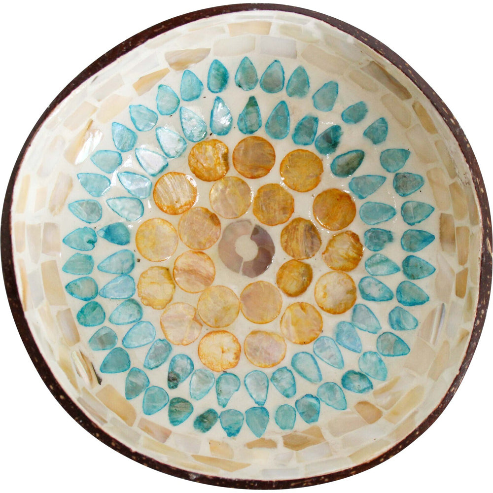 LVD Sunflower 13cm Decorative Coco MOP Bowl Container Home Tabletop Desk Decor Round — image 2
