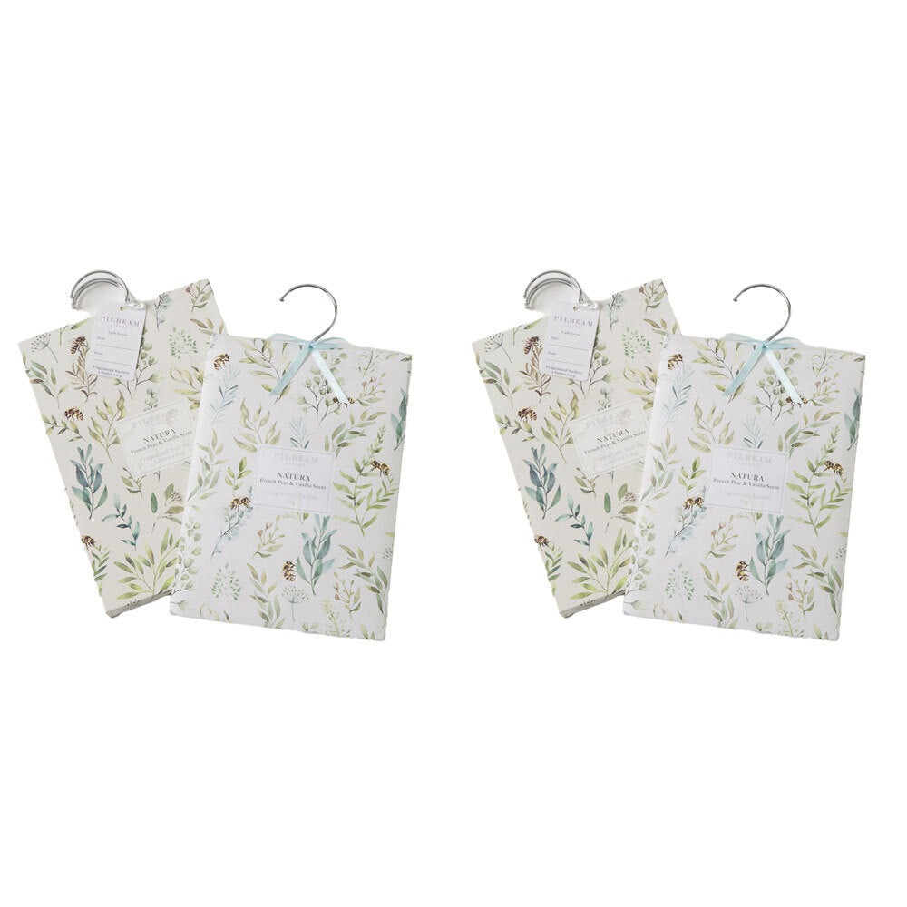 Pilbeam Living 4pc Pilbeam Living Limetta Scented Hanging Sachets Set French Pear & Vanilla (2 Pack)