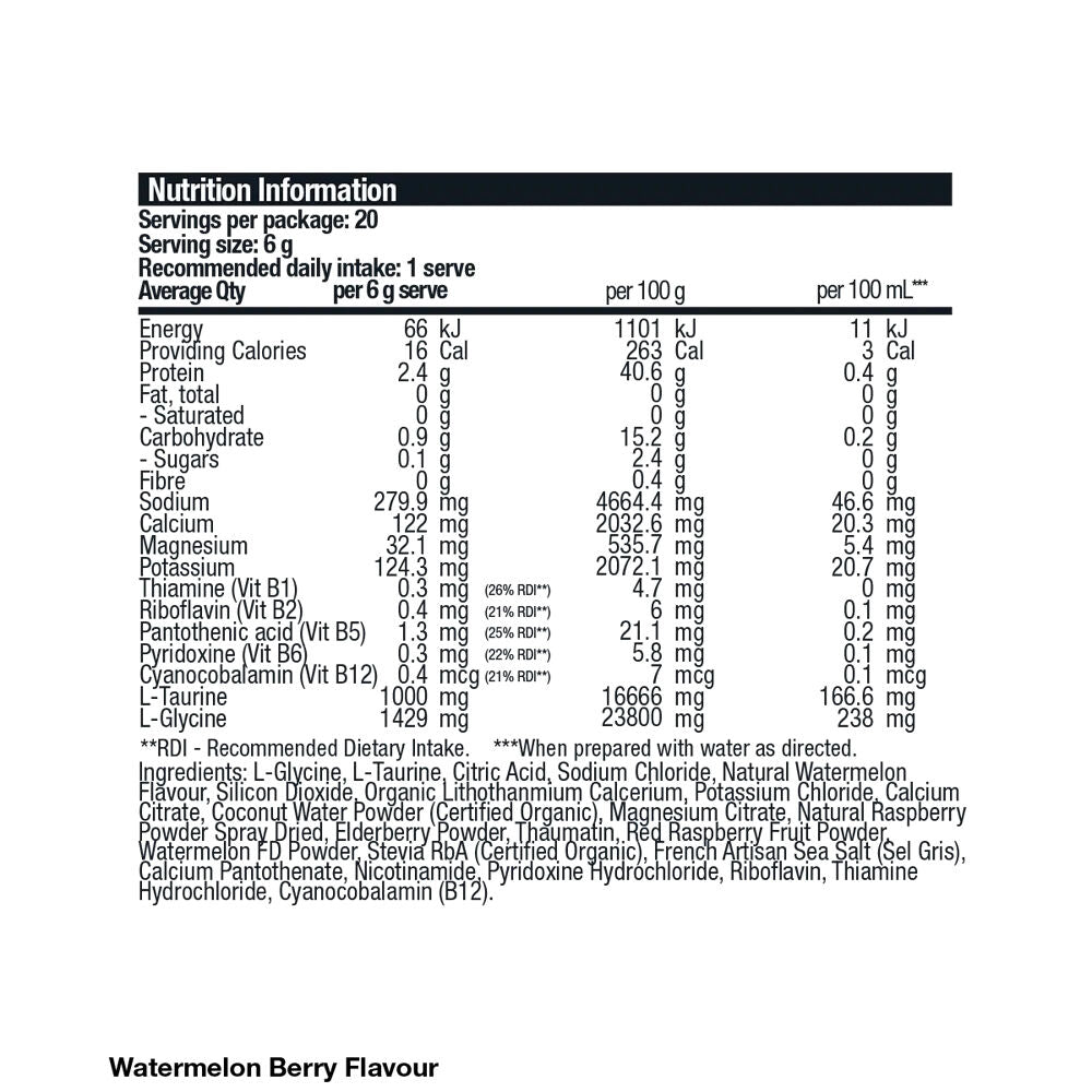 BSc 120g Watermelon Berry Electrolyte+ Hydration Drink Mix 20 Serves — image 4