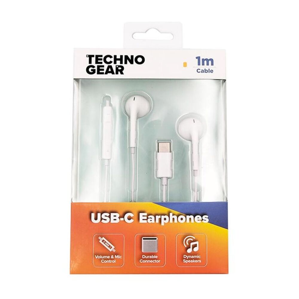 Tgear Cabled USB-C Earphones with Microphone Pause/Play Volume Control (2 Pack) — image 2
