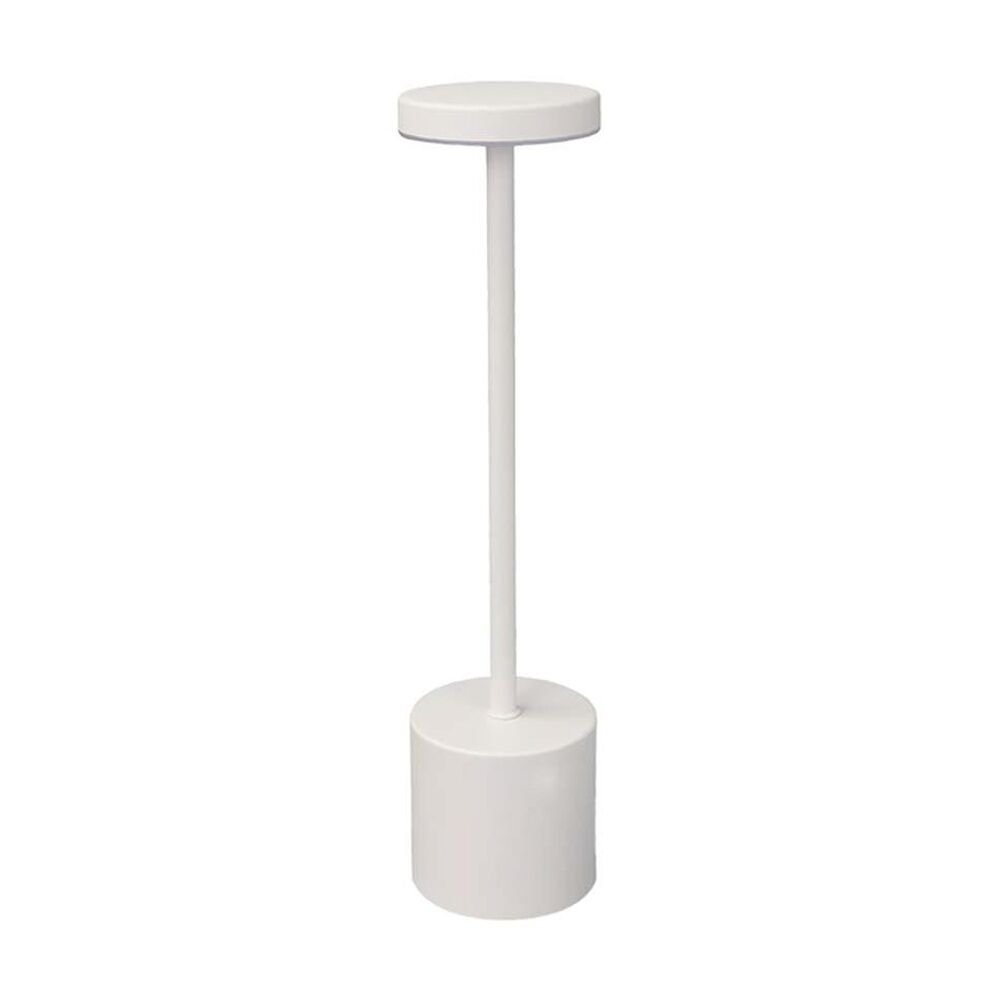 Brazco White Cordless Rechargable Wireless Table Modern Lighting Flat Lamp