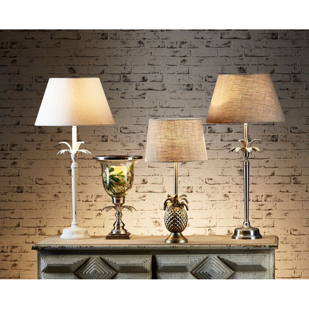 Belle Casablanca Table Lamp w/ Brass Base 63.5cm Bedside Light Antique Silver — image 2