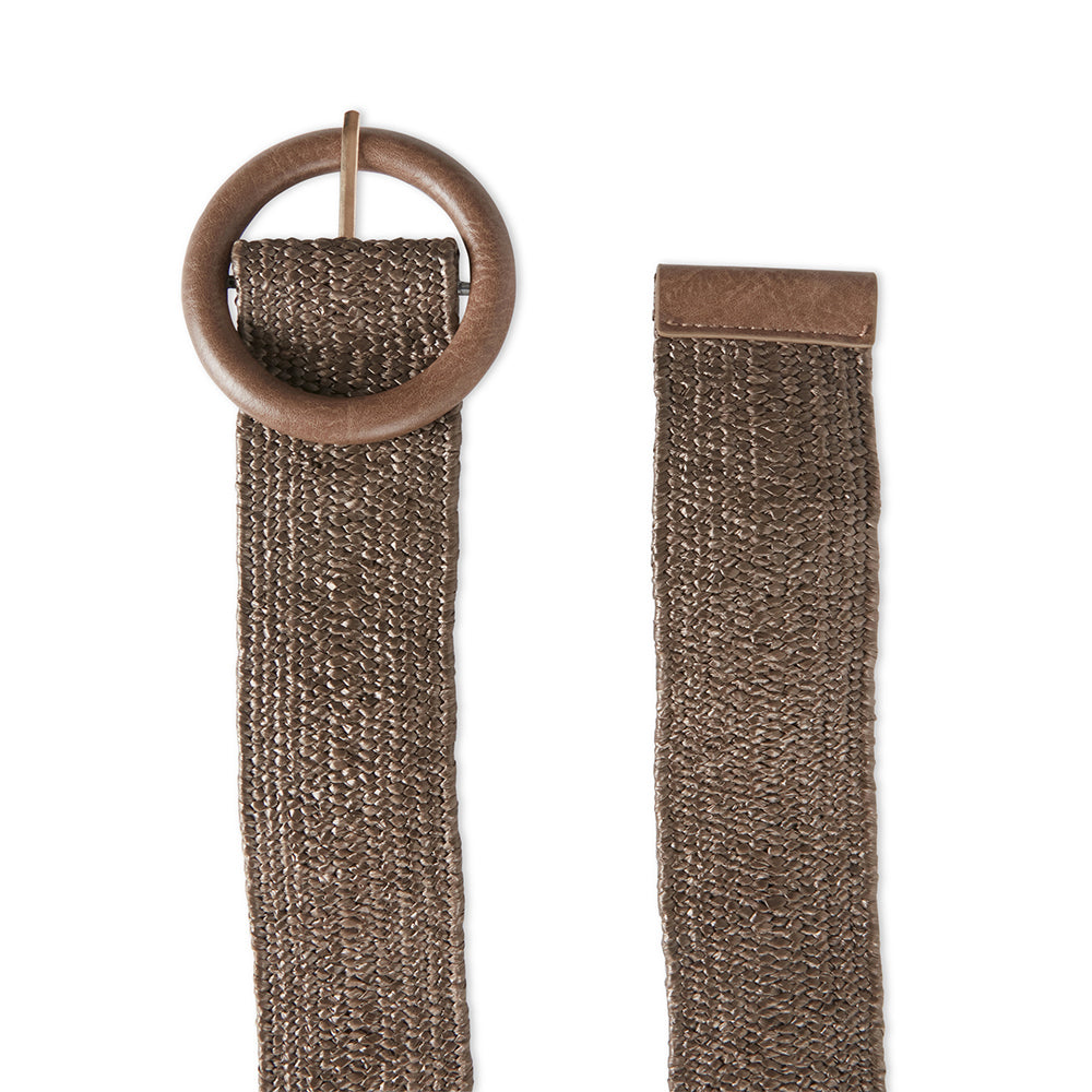 Elle Women's/Ladie's Blanche Havana Dress Fashion Belt w/ Buckle Dark Tan XL