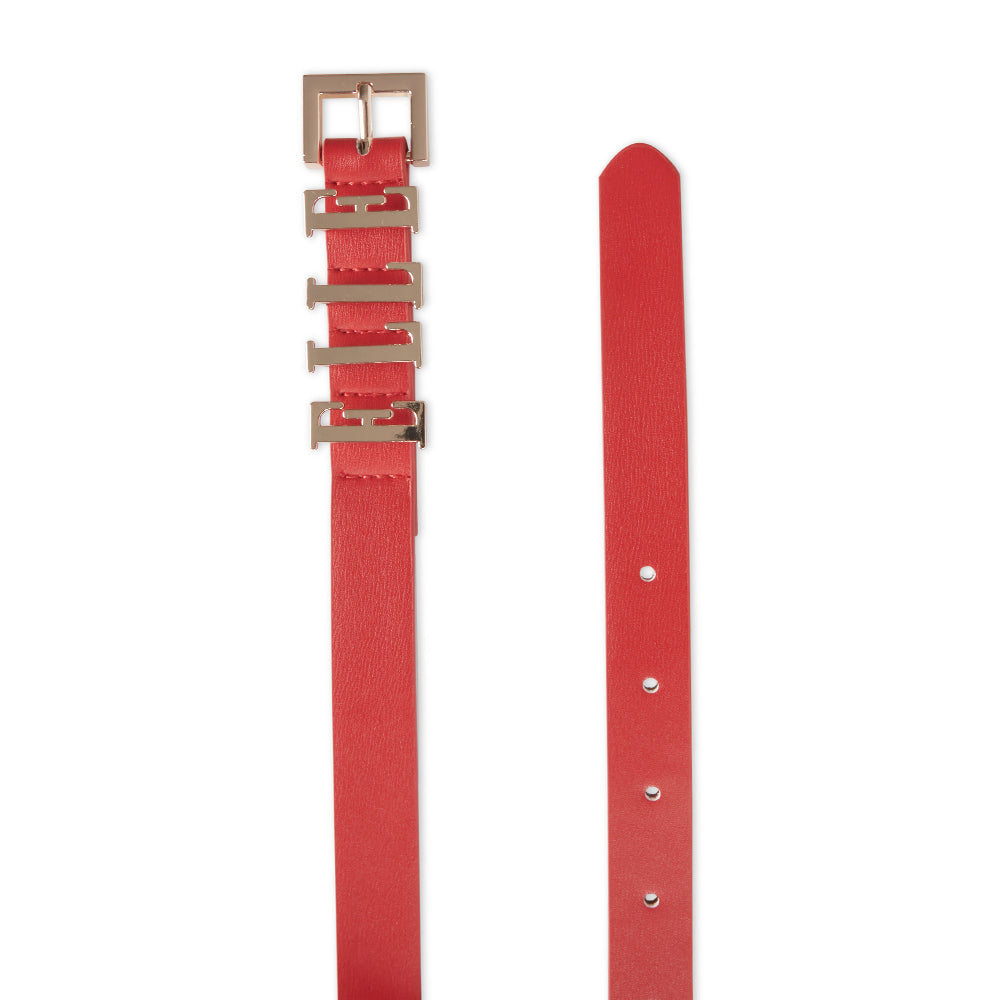 Elle Women's/Ladie's Jolie Branded Keeper Slim Fashion Belt Red Extra Large