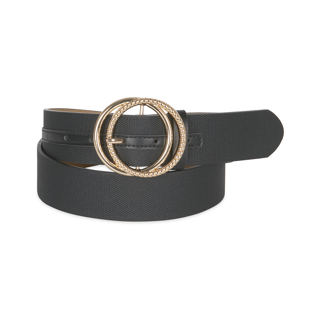 Elle Women's/Ladie's Gisselle Connected Ring Chic Fashion Belt Black Small — image 3