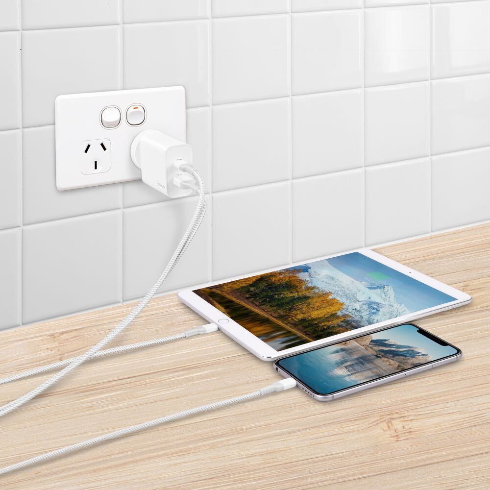 Bon.Elk Bonelk AC Wall Charger 20W Pd/usb-c 18W/QC USB-A 38W Adapter Plug AU/NZ Black — image 2