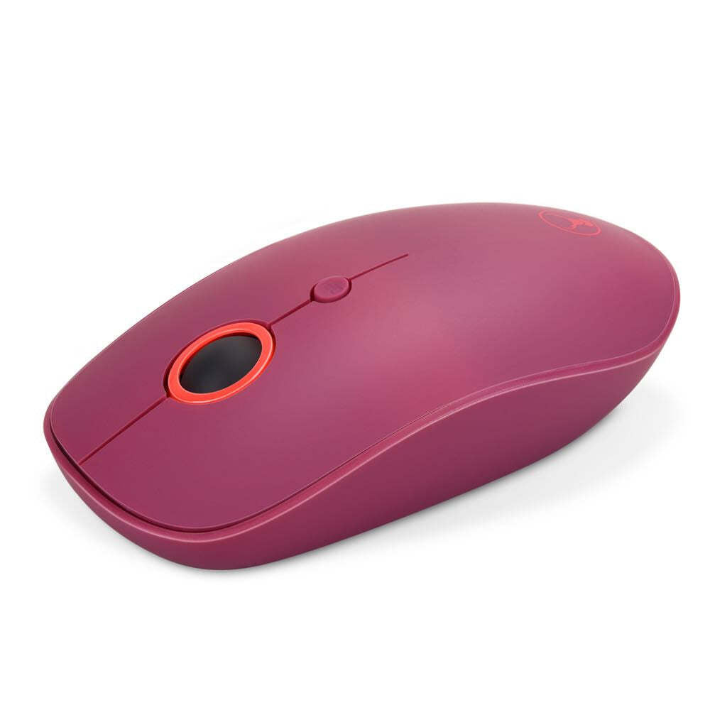 Bon.Elk Bonelk Wireless Round Scroll 4D M-257 Bluetooth Mouse/Dongle 800-1600 DPI Red — image 2