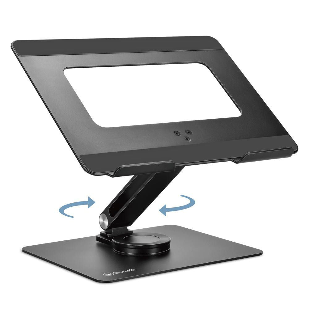 Bon.Elk Bonelk Aluminium Elevate 360 Laptop Stand Storage For Laptop/Notebook Black