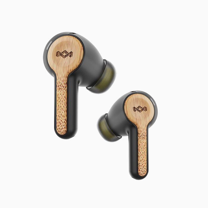 House of Marley Rebel True Wireless Earbuds/Bluetooth Earphones for Phones — Black