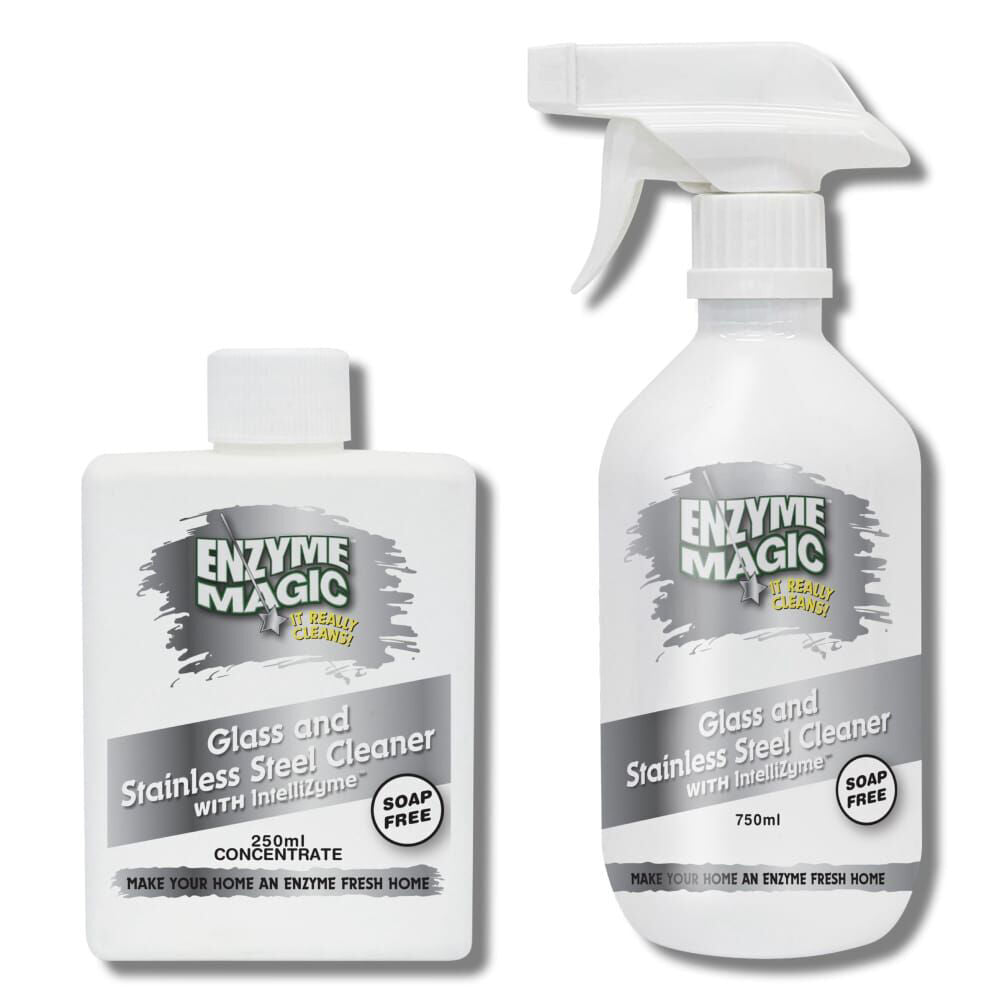 Enzyme Magic Glass and Stainless Steel Cleaner 250ml Concentrate Makes 7.5L (2 Pack) — image 2
