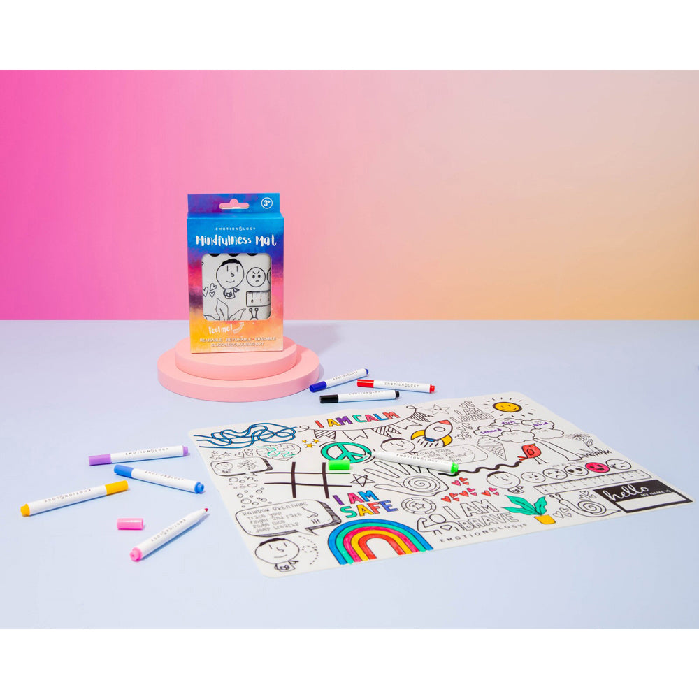 Emotionology Mindfulness Silicone Mat & Markers Kids/Children Interactive Toy 3+
