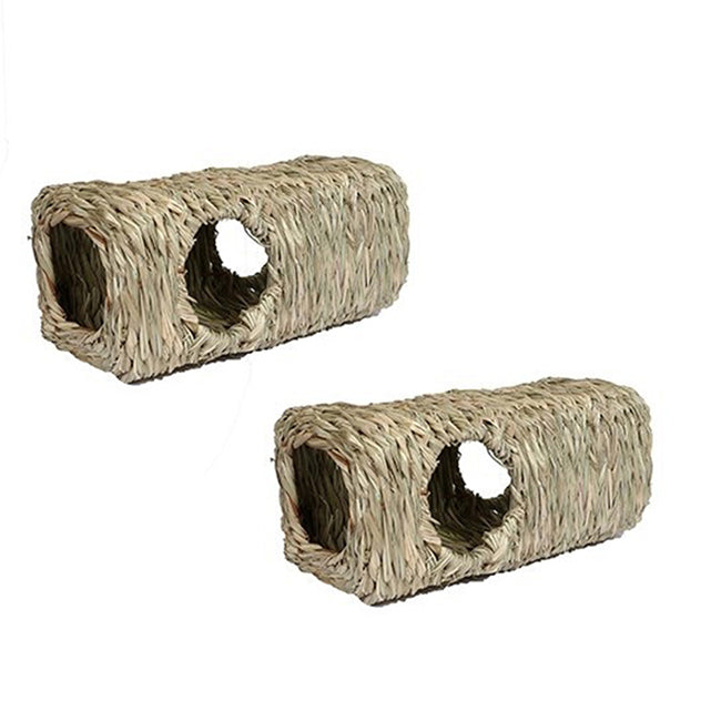 Rosewood 30x15cm Woven Stack 'N' Hide Sleep Den Pet Guinea Pigs Activity Natural (2 Pack)