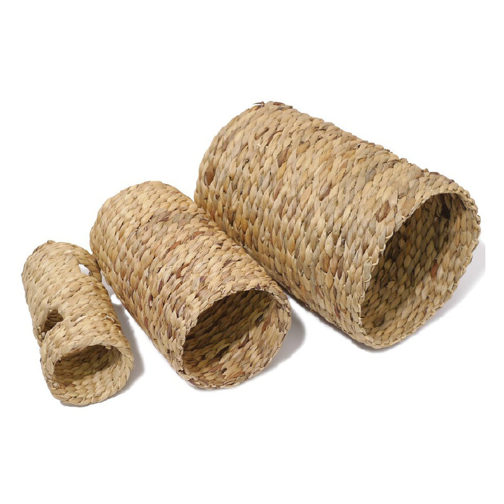 Rosewood Natural Hyacinth Tunnel Hamster/Rabbit Pet Toy S Wooden Play/Sleep/Chew — image 2