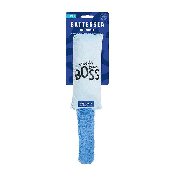 Rosewood Battersea Meet The Boss Catnip Kicker Pet/Cat Interactive Play Toy Blue