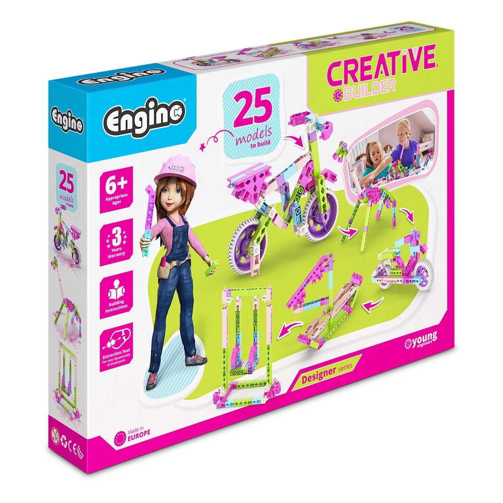 Engino Creative Builder Designer Models Set 25 Models Girl Kids Pretend Toy 6y+