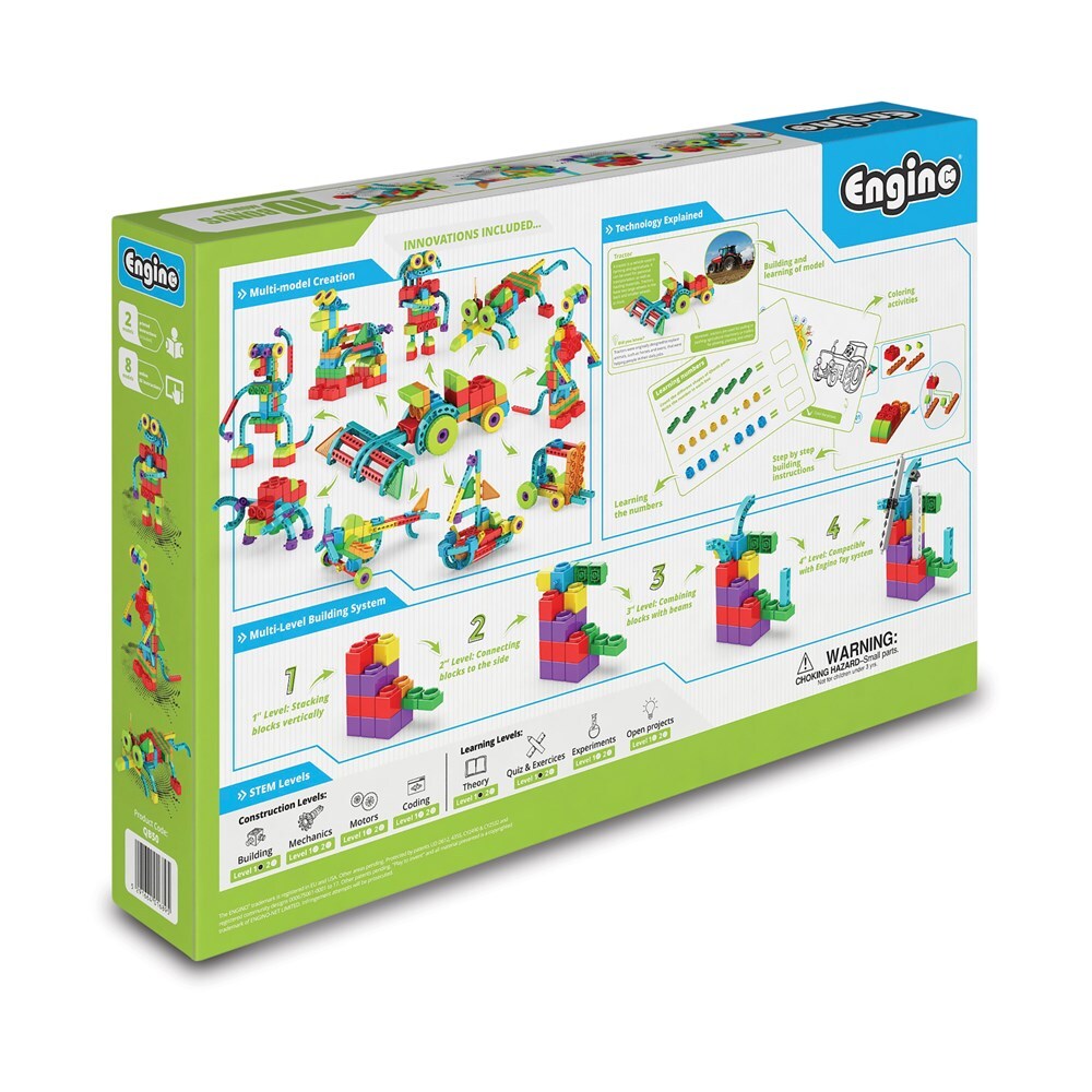 Engino Qboidz Farm Tractor Build/Play Stackable Blocks Pretend Kids Toy 4y+ — image 3