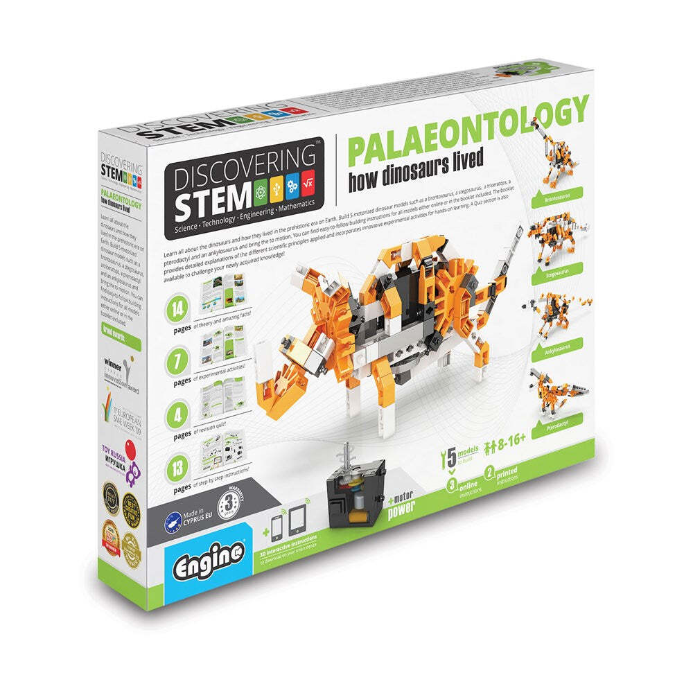 Engino Discovering STEM Paleontology Learning About Dinosaurs Kids Fun Toy 9y+