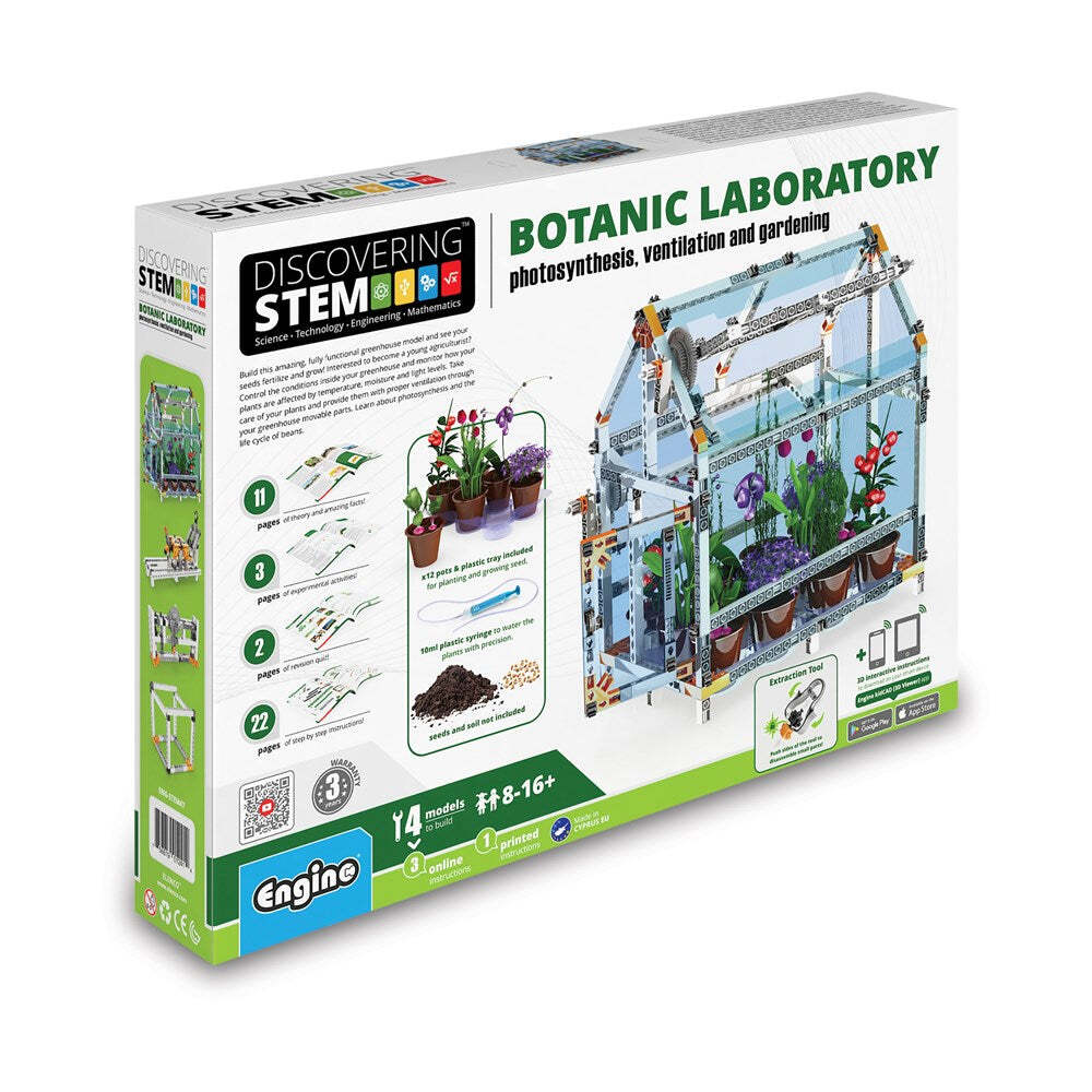 Engino Discovering STEM Botanic Laboratory Build/Create Kids Learning Toy 8y+