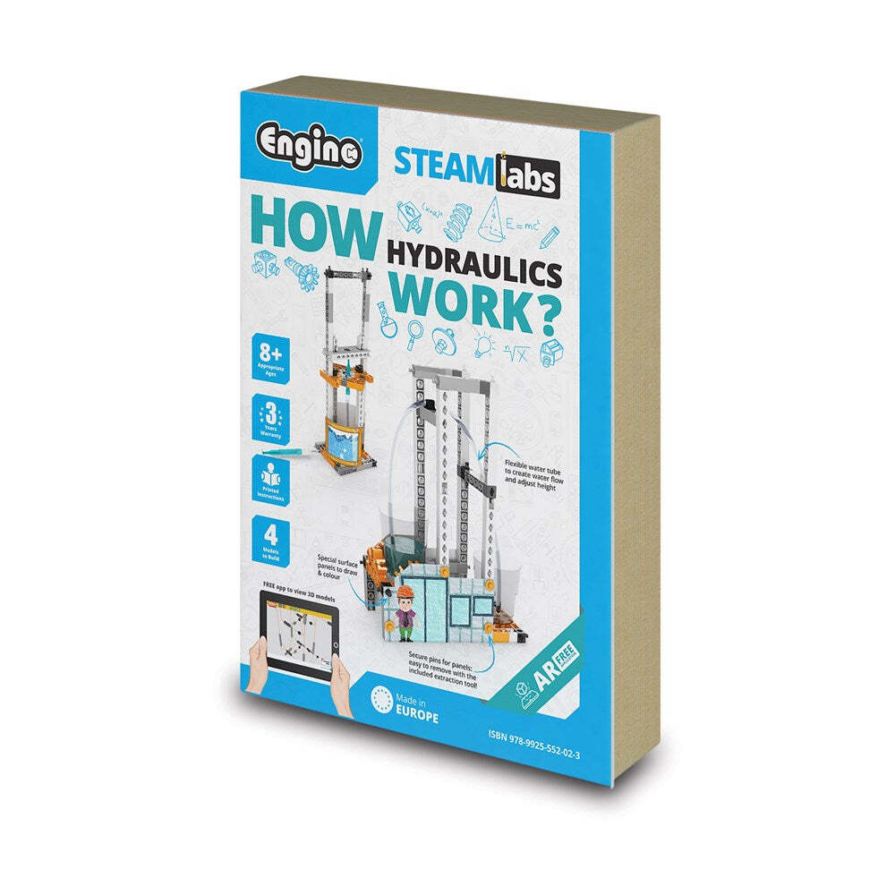 Engino Steam Labs How Hydraulics Work Snap-on Building Set Kids Learning Toy 8y+