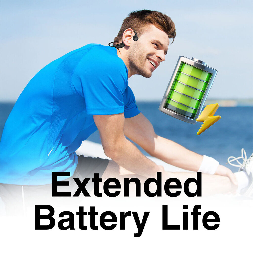 Laser Black Sports Bluetooth Wireless Open Ear Air Conduction Earphones — image 5
