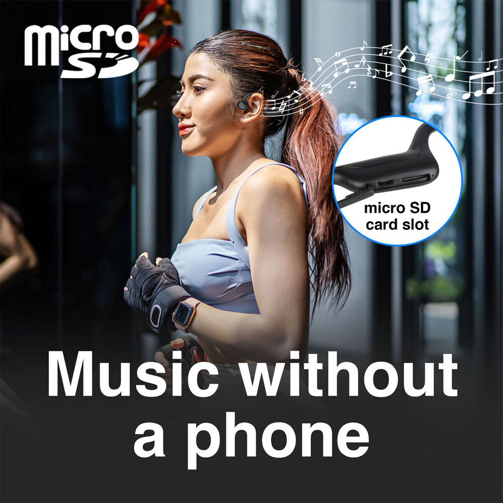 Laser Black Sports Bluetooth Wireless Open Ear Air Conduction Earphones — image 6