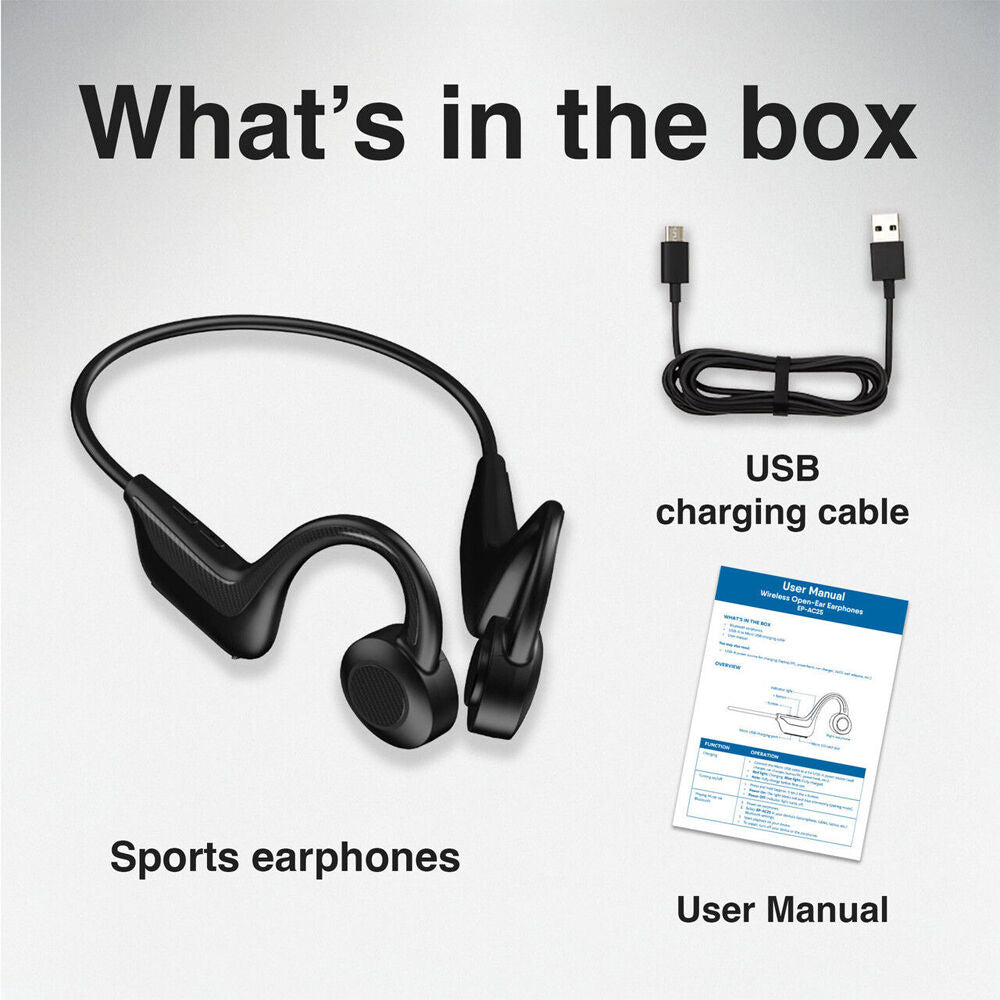 Laser Black Sports Bluetooth Wireless Open Ear Air Conduction Earphones — image 7