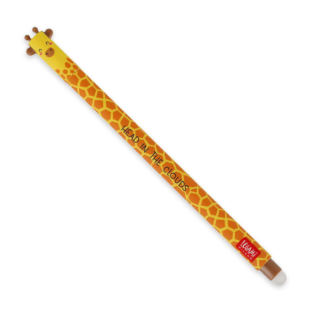 Legami Erasable Gel Pen Rollerball Friction Writing Stationery Giraffe Black Ink