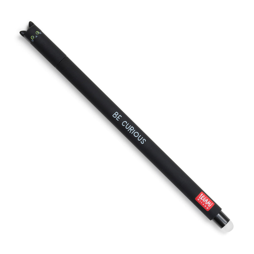 Legami Erasable Gel Pen Rollerball Friction Writing Stationery Kitty Black Ink