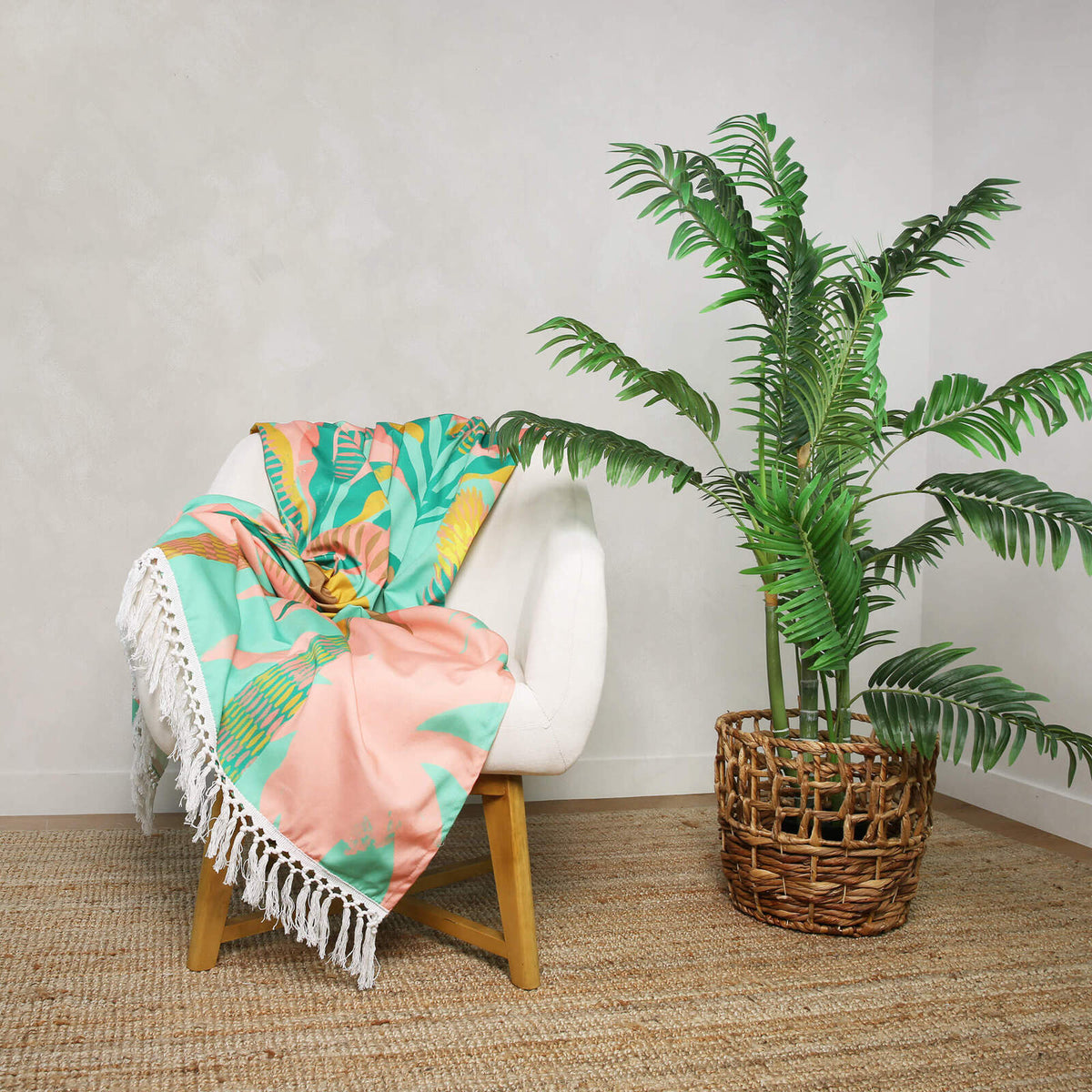 Rayell Plantation 130x170cm Canvas Throw Blanket Rectangle Sofa/Bed Decor Pink — image 5