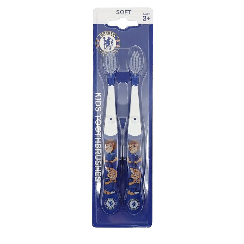 Chelsea Football Club EPL Chelsea F.C. Soft Bristle Toothbrush Kids Dental Teeth Oral Care 3+ (2 Pieces)