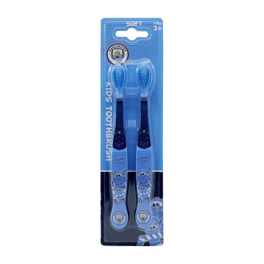 Manchester City Football Club EPL Manchester City F.C. Kids Soft Toothbrush 3+ (2 Pieces)