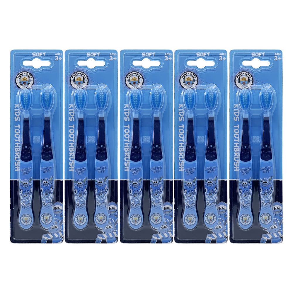 Manchester City Football Club EPL Manchester City F.C. Kids Soft Toothbrush 3+ (10 Pieces)