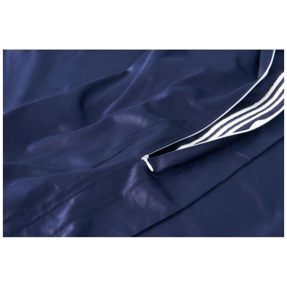 Grosvenor House 500TC Hotel Embroidered Quilt Set Navy w/ White — image 8