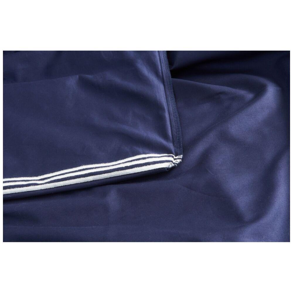 Grosvenor House 500TC Hotel Embroidered Quilt Set Navy w/ White — image 9