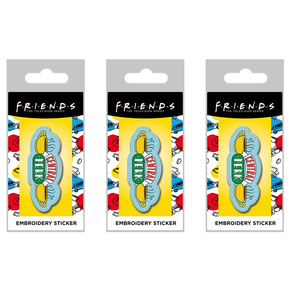 Friends TV Central Perk Fabric Clothes Iron-On Novelty Gift Decorative Patch (3 Pack)