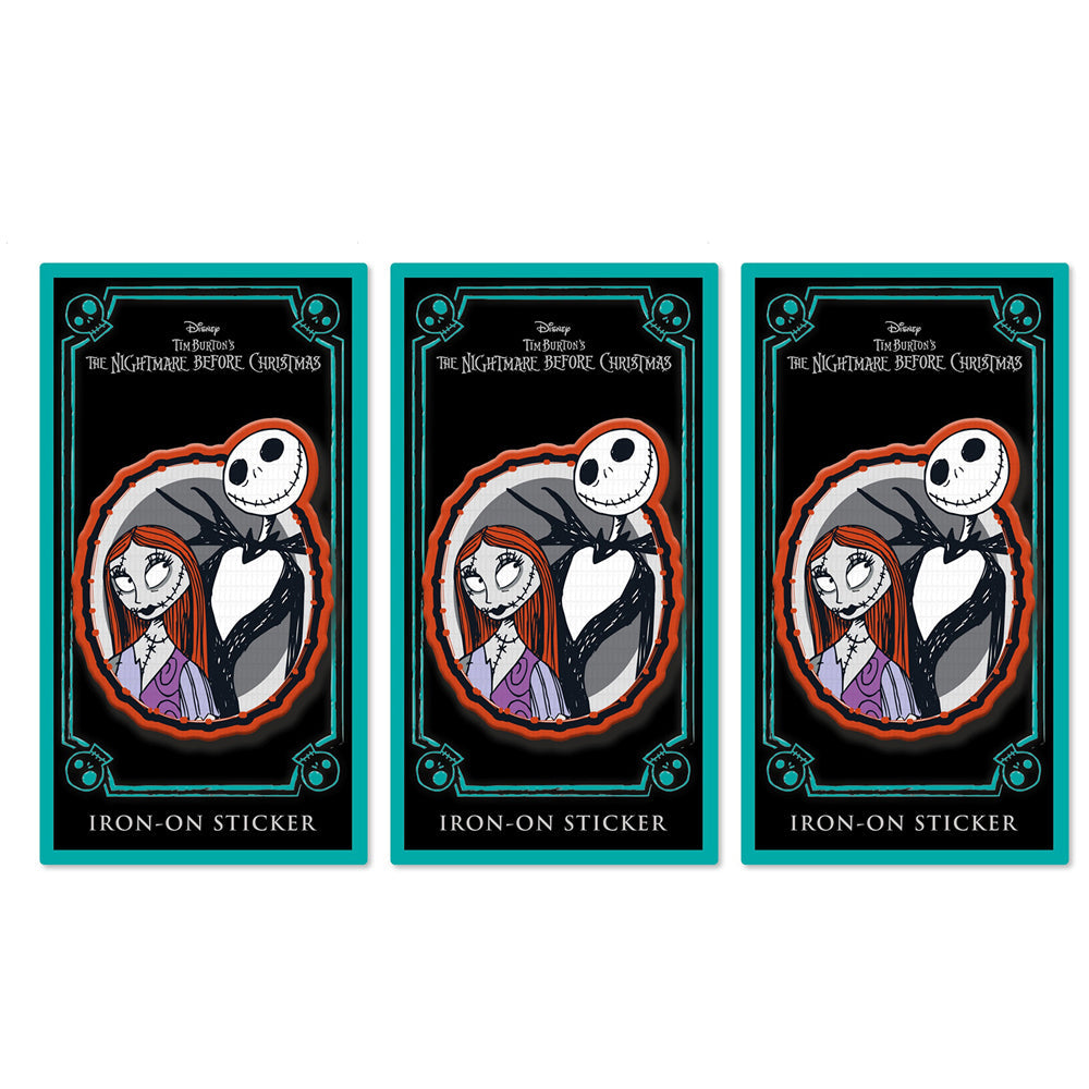 The Nightmare Before Christmas Disney The Nightmare Before Christmas Jack & Sally Fabric Iron-On Patch (3 Pack)