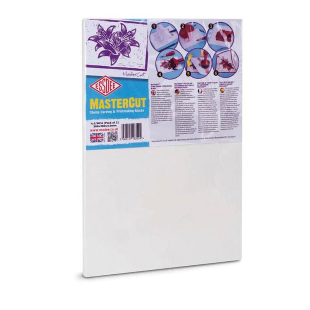 Essdee Mastercut Stamp Carving and Printmaking Block 4x200x300mm (2 Pieces)