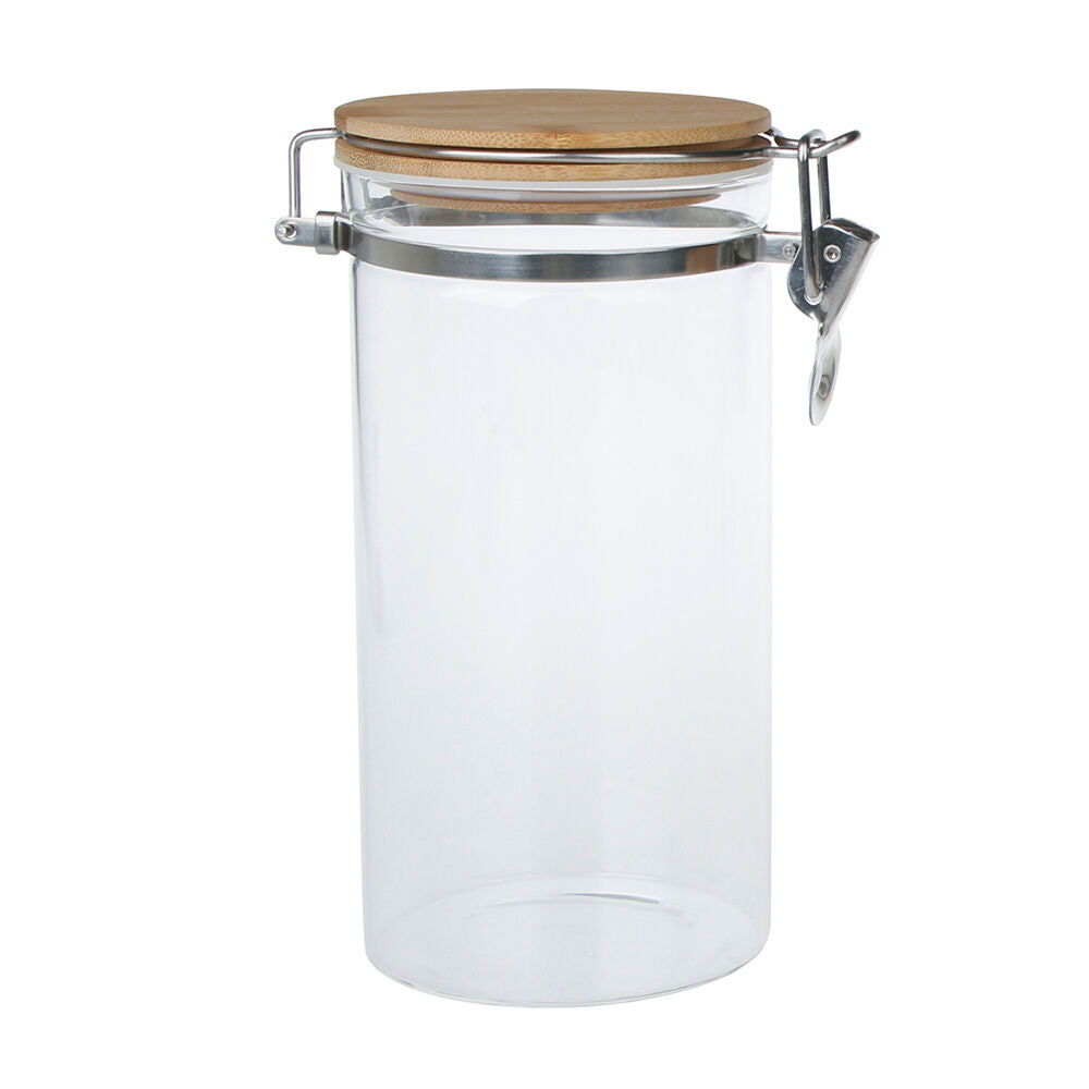 NF Living Glass Cannister Airtight Seal 10x20cm Solid Clear (2 Pack) — image 2
