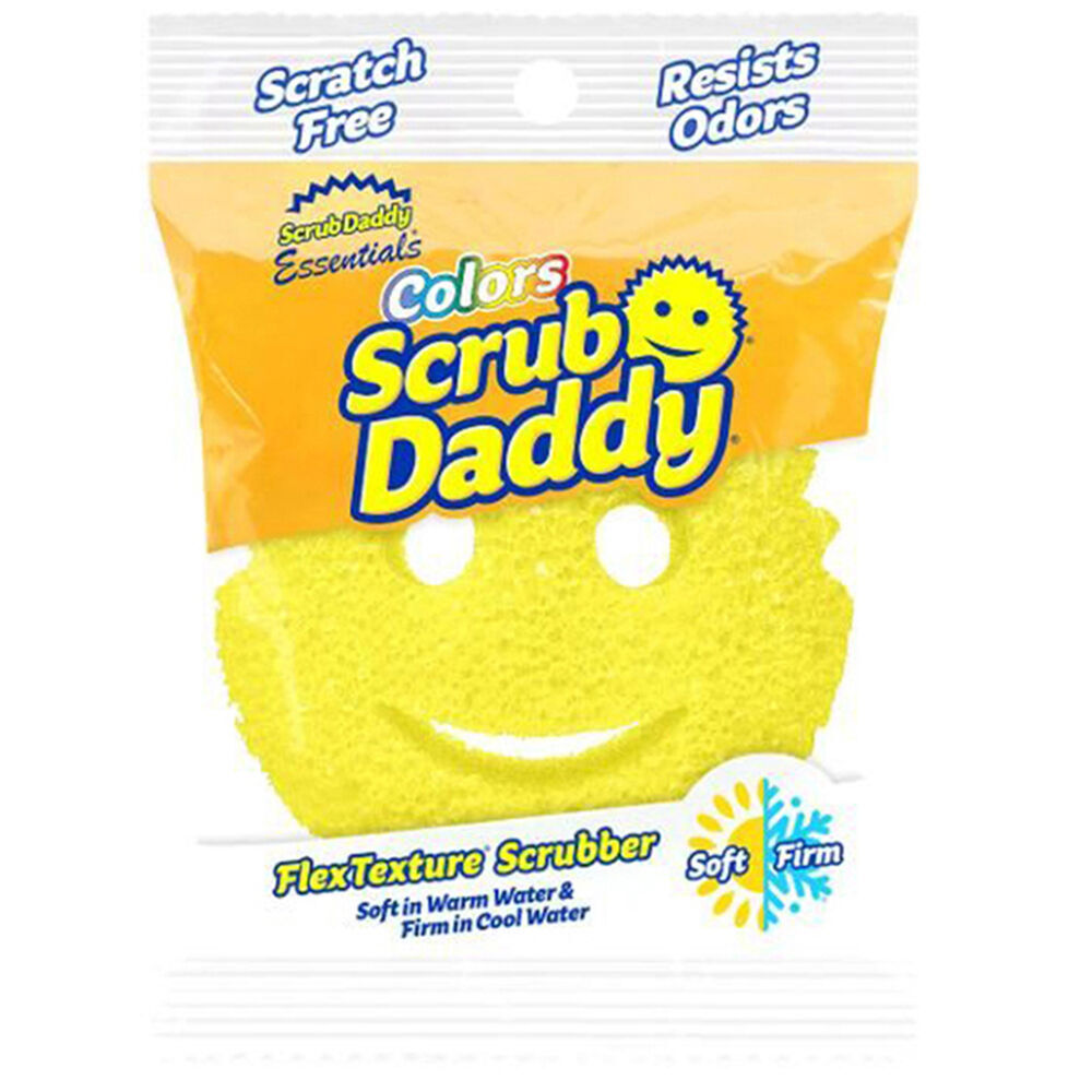 Scrub Daddy Essentials Flex Texture Non-Scratch Smiley Face Scrubber Yellow (12 Pack) — image 2