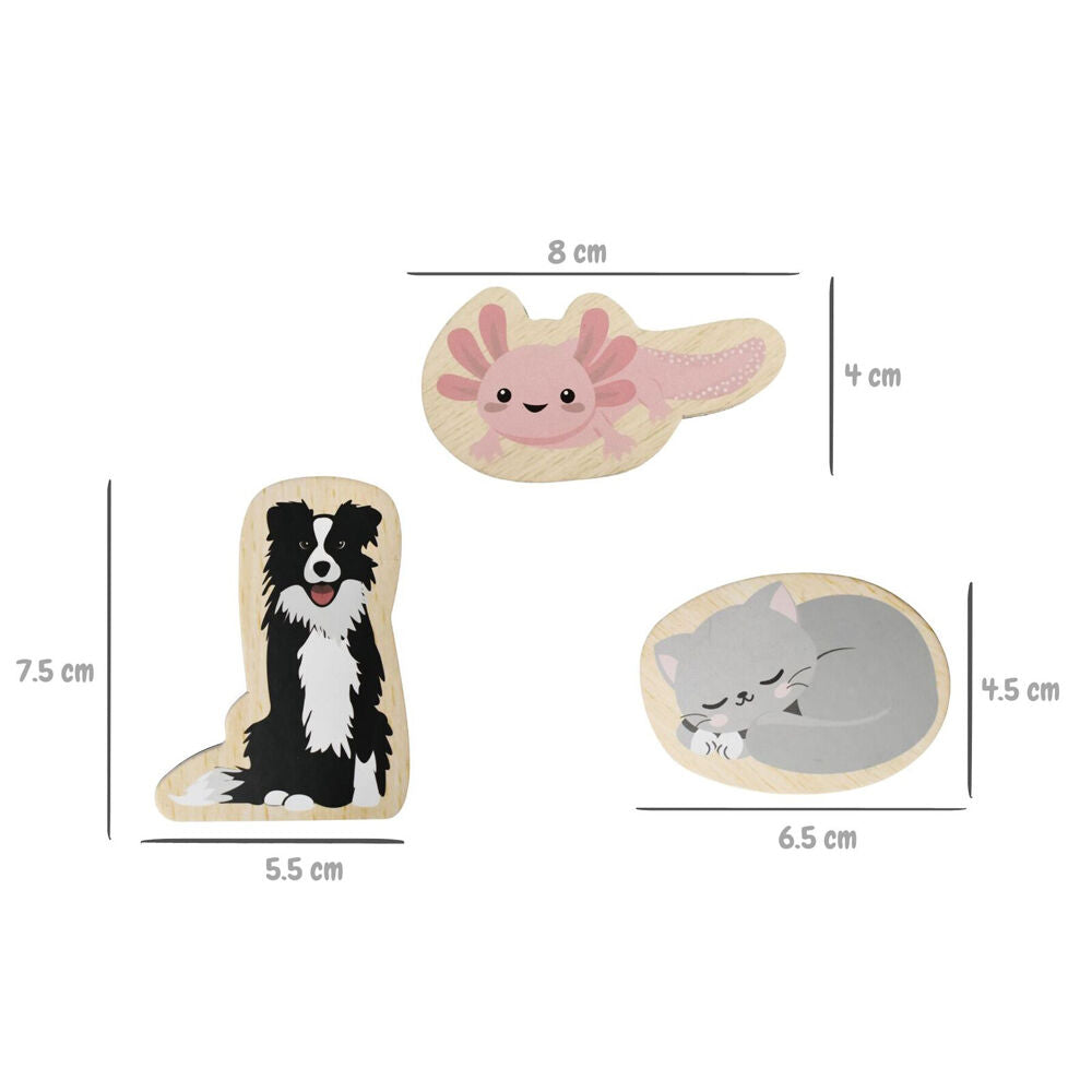Koala Dream Fridge Friends Pets Wooden Magnets/Toy 2y+ (30 Pieces) — image 6