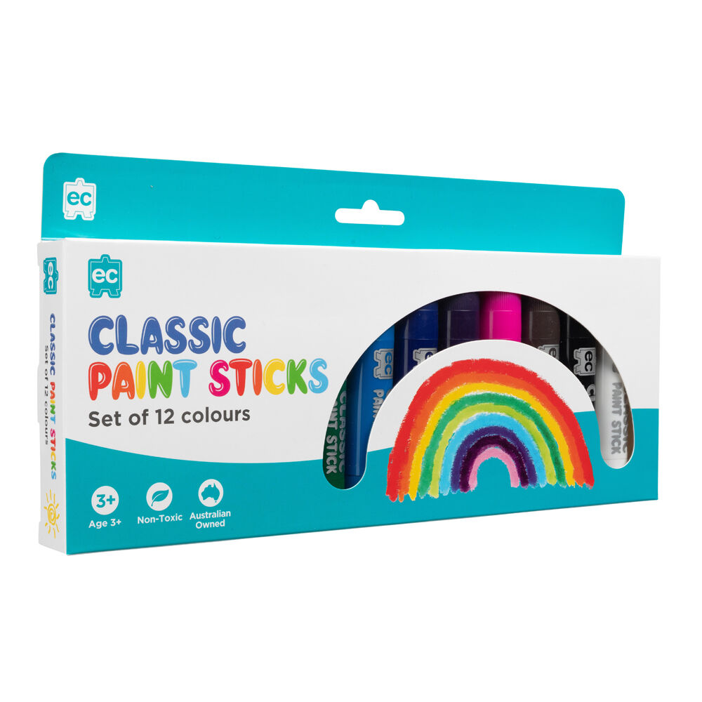 Educational Colours Mess-Free Kids Paint Sticks Set Classic (12 Pieces) — image 3