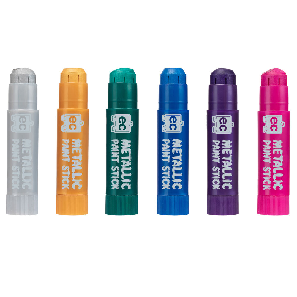 Educational Colours Mess-Free Kids Paint Sticks Set Metallic (6 Pieces) — image 2