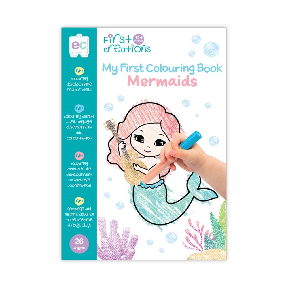First Creations My Colouring Book Mermaids Theme Kids Activity 26 Pages 12m+ (3 Pack) — image 2
