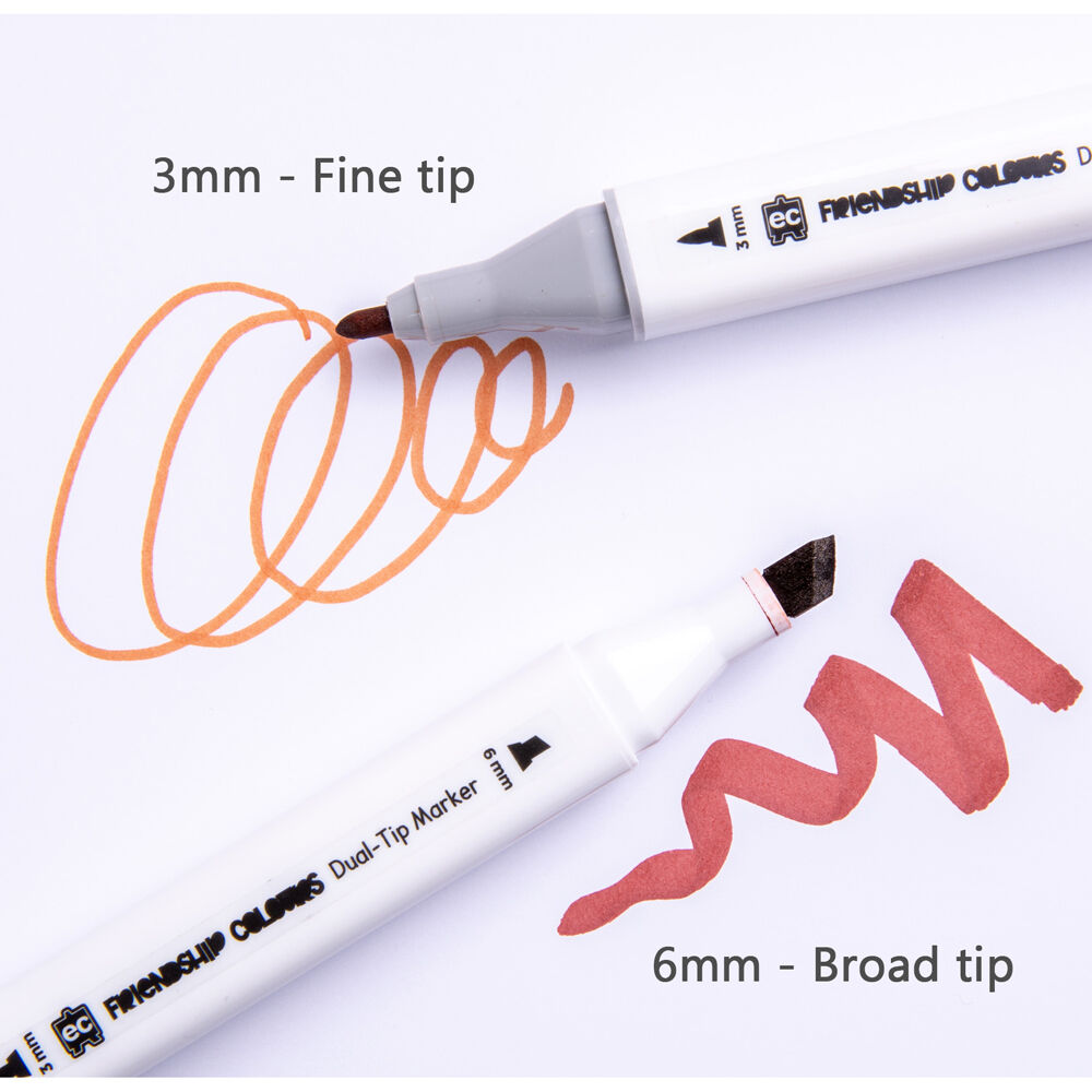 Educational Colours Friendship Colour Dual-Tip Markers Set Skin Tones (12 Pieces) — image 3